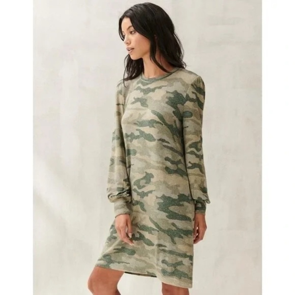 ❄️ Lucky Brand | Cozy Knit Printed Camo Dress XS Boho Beach - Picture 6 of 6